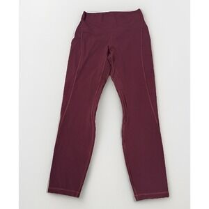 Lululemon Burgundy Leggings Women's Size 6 Pockets